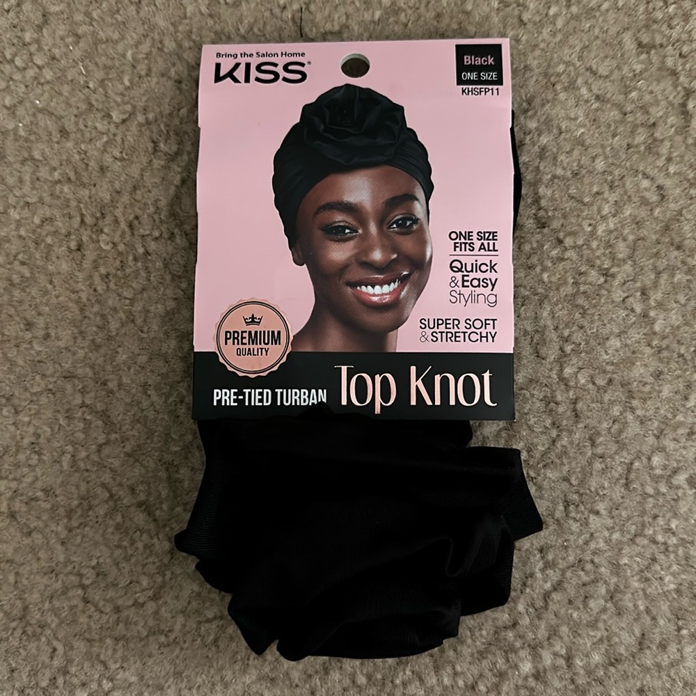 Pre-tied turban.